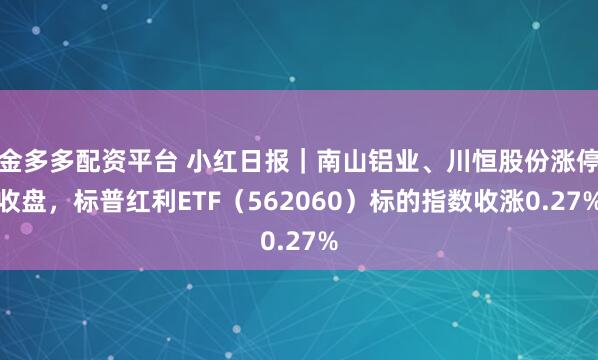 金多多配资平台 小红日报｜南山铝业、川恒股份涨停收盘，标普红利ETF（562060）标的指数收涨0.27%