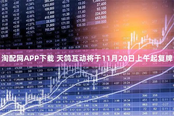 淘配网APP下载 天鸽互动将于11月20日上午起复牌